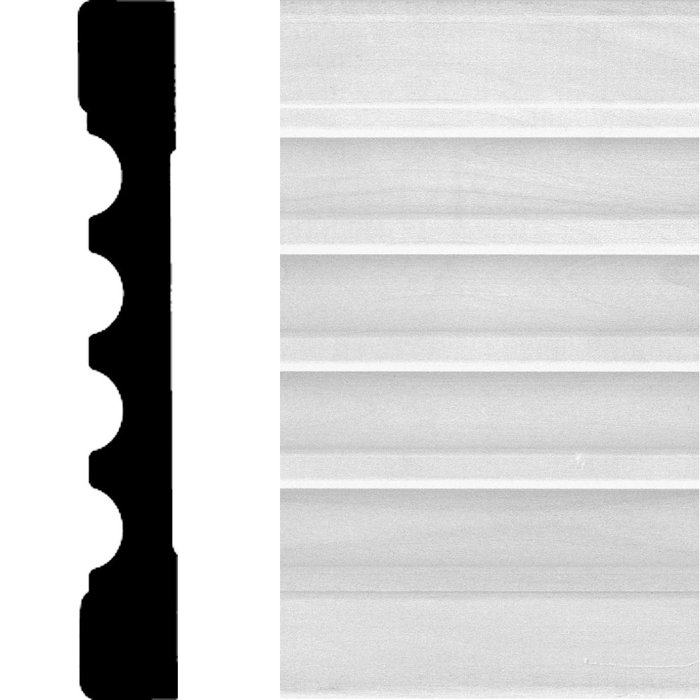 Manor House 3/4 in. x 51/4 in. x 8 ft. MDF Fluted Casing Moulding